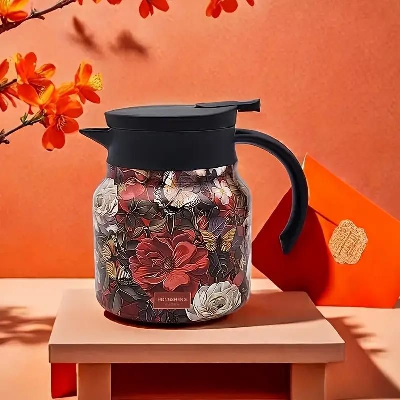 Insulated Vacuum Teapot with Infuser Portable Hot Water/Teapot